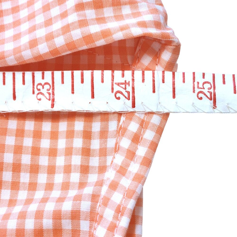 J. Crew Button Down Long Sleeved Shirt Soft Coral & White Check Size Slim XL - Picture 9 of 15